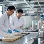 展示制造商在实验室中对水性聚氨酯体系进行配方筛选、粘度评估与基材适配测试的场景。